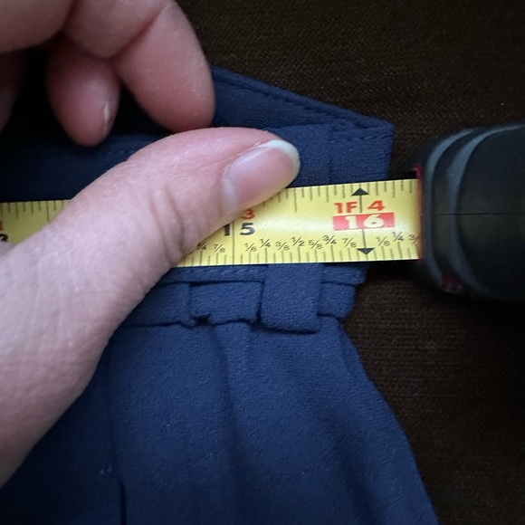 No Tag Blue High Waisted wide Leg Belted.Has Pockets Has Crease in Front Sz L. - Picture 12 of 12